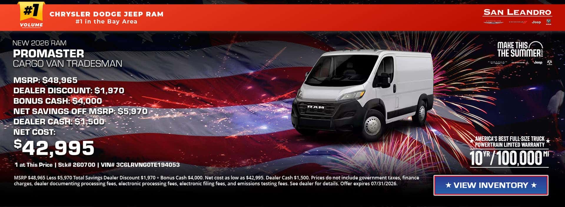 2026 ram promaster