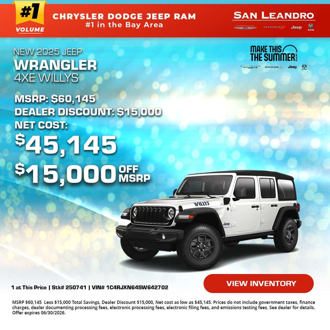 New 2025 Jeep Wrangler 4XE Willys