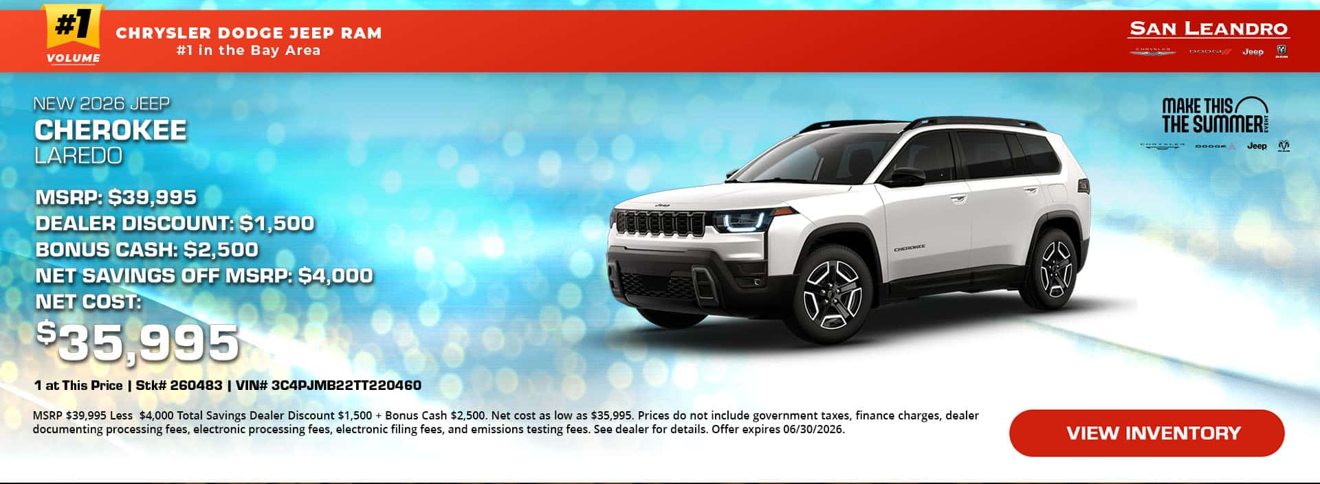 New 2026 Jeep Cherokee Laredo