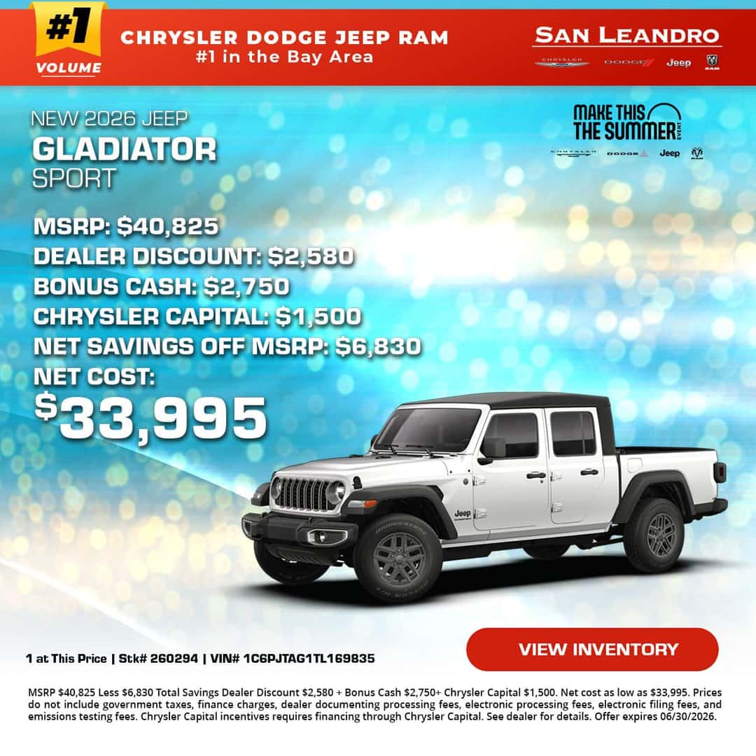 New 2026 Jeep Gladiator Sport
