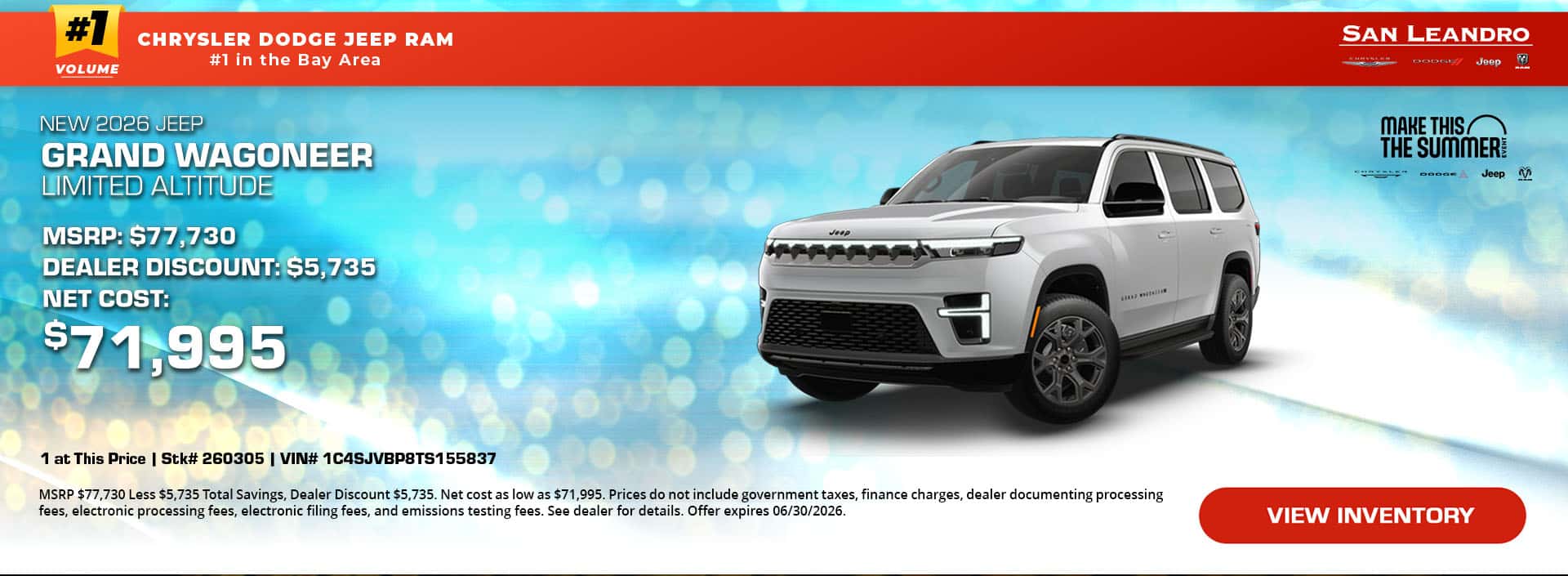 New 2026 Jeep Grand Wagoneer Limited Altitude