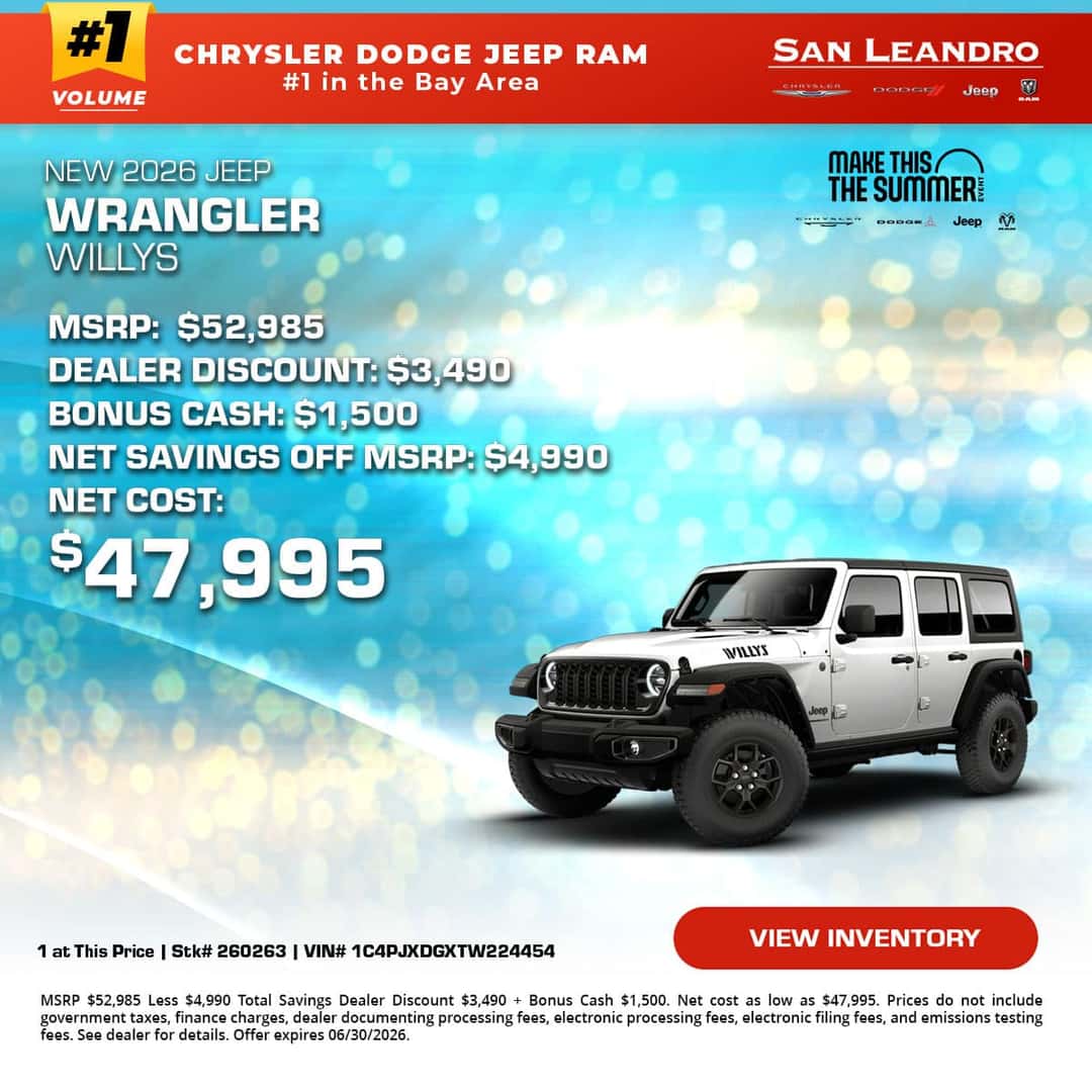 New 2026 Jeep Wrangler Willys