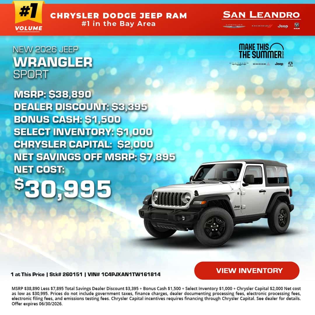 New 2026 JEEP Wrangler Sport