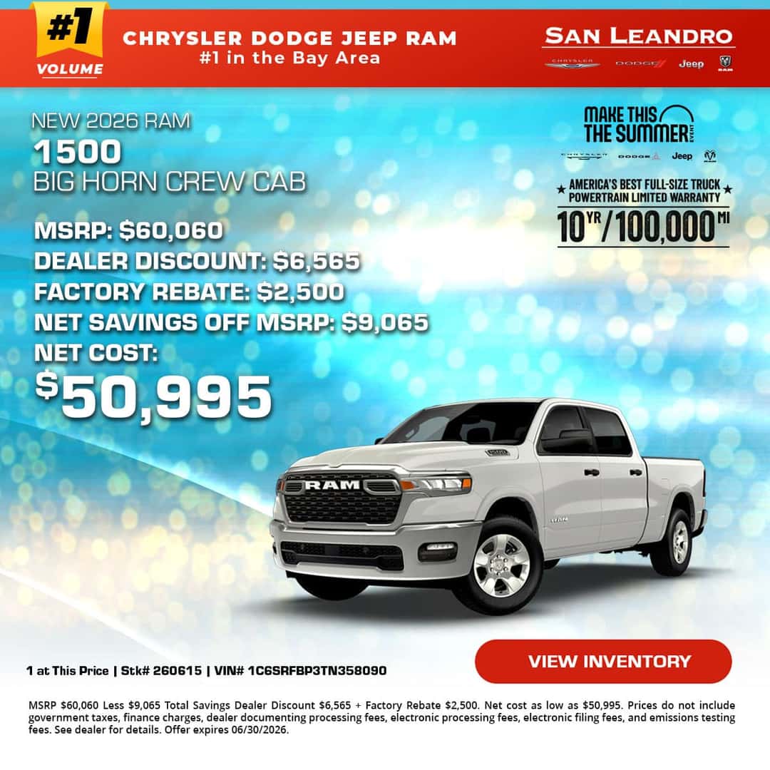 New 2026 RAM 1500 Big Horn Crew Cab