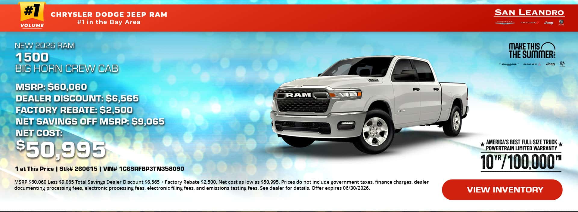 New 2026 RAM 1500 Big Horn Crew Cab