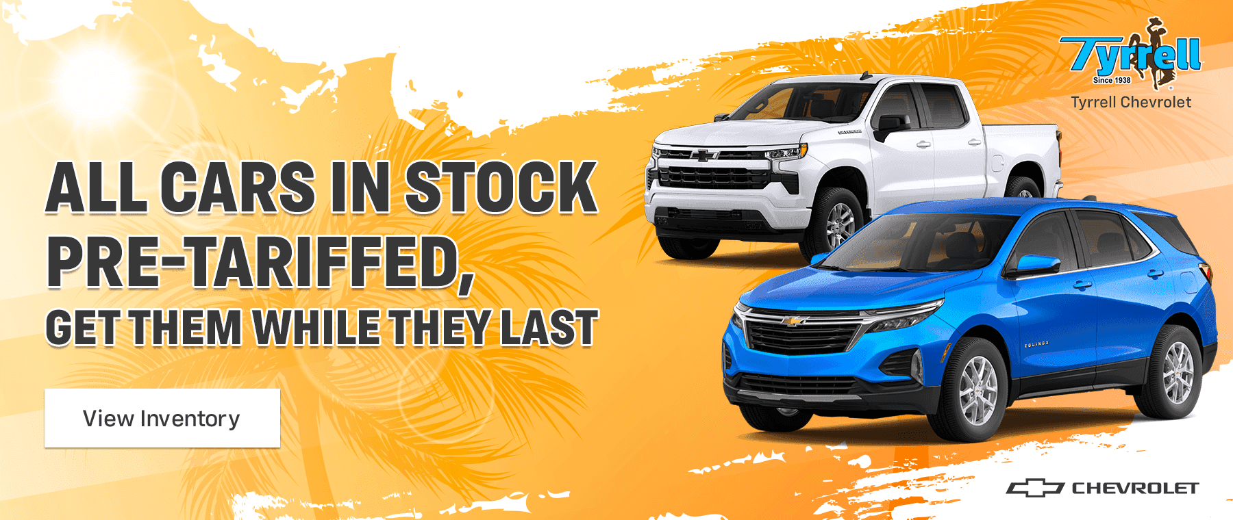 All cars in stock pre-tariffed, Get them while they last
