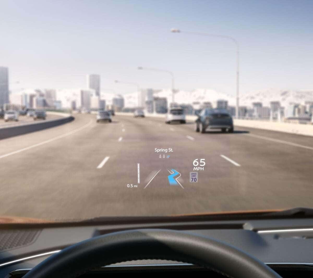 Close-up of Nissan media display