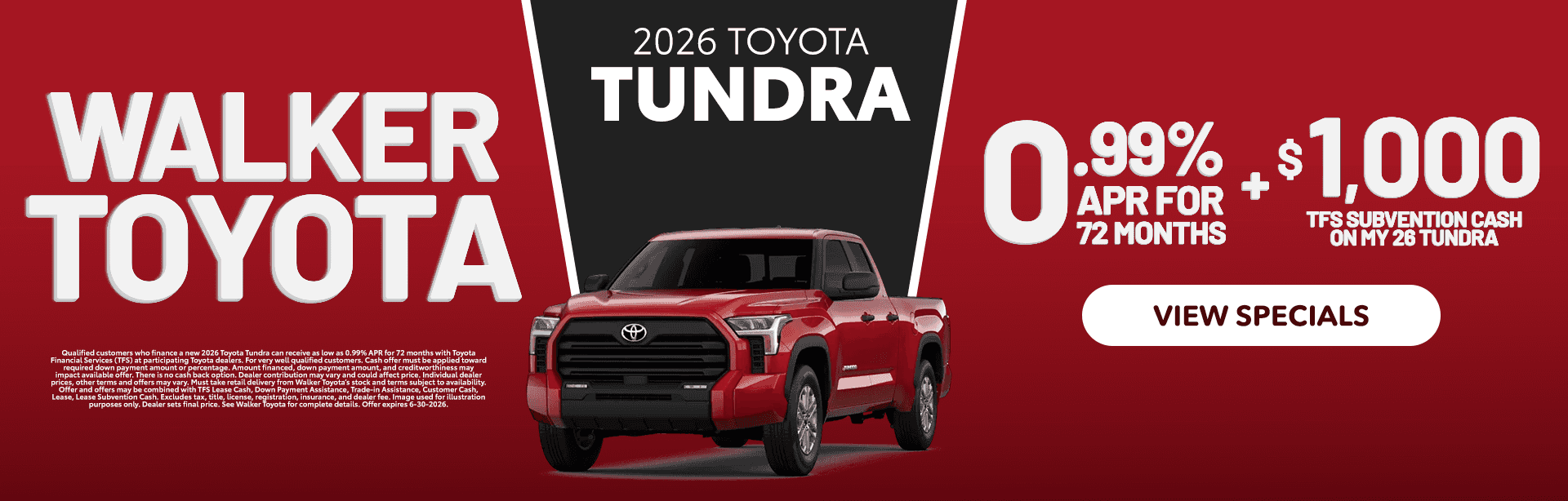 Walker Toyota Tundra Offer