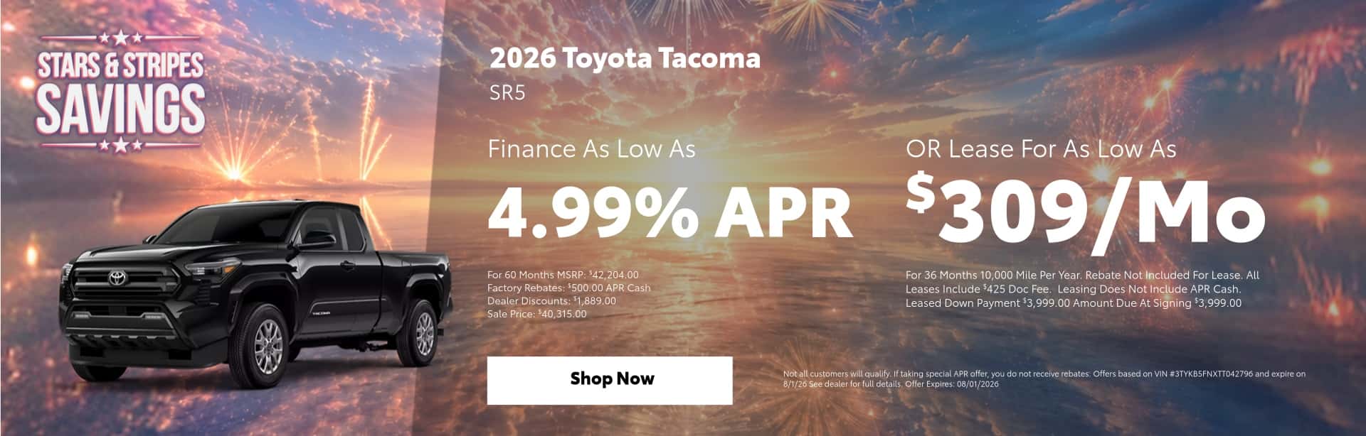 JULY TACOMA OFFER