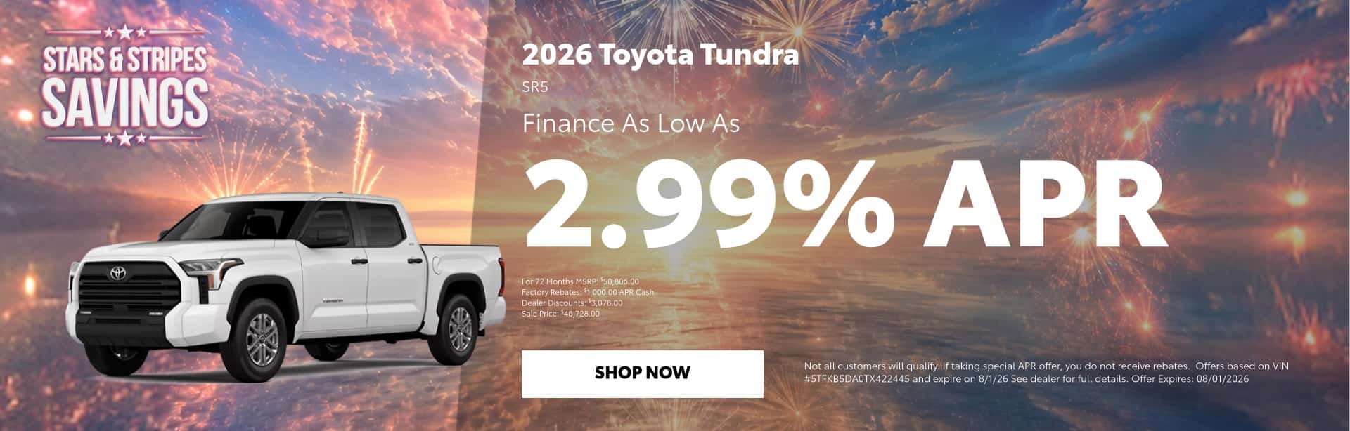 JULY TUNDRA OFFER