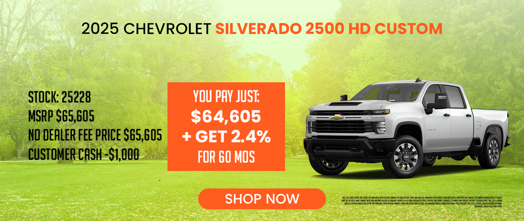 New Silverado 2500 Lease & Finance Offers Near Live Oak, FL