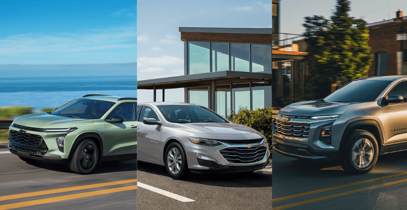 Chart-style image highlighting Chevrolet vehicles known for strong fuel economy