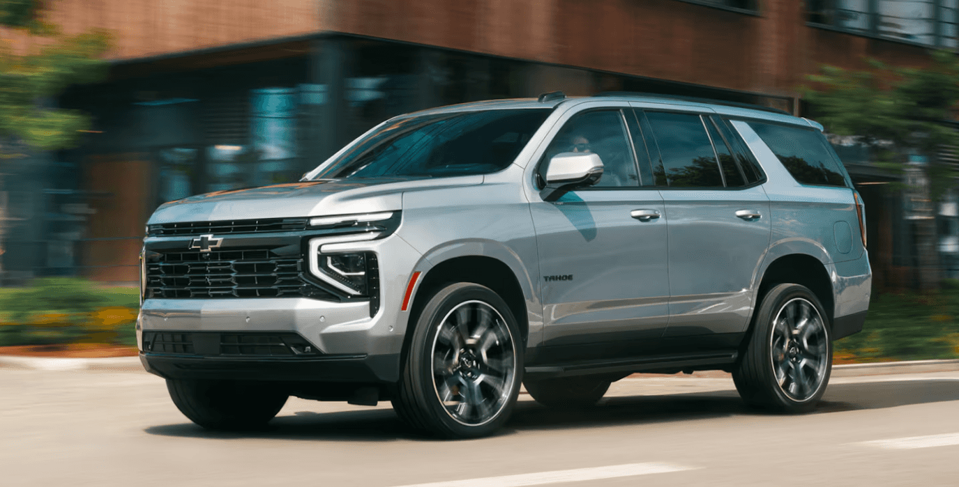 2026 Chevy Tahoe Grey On the road