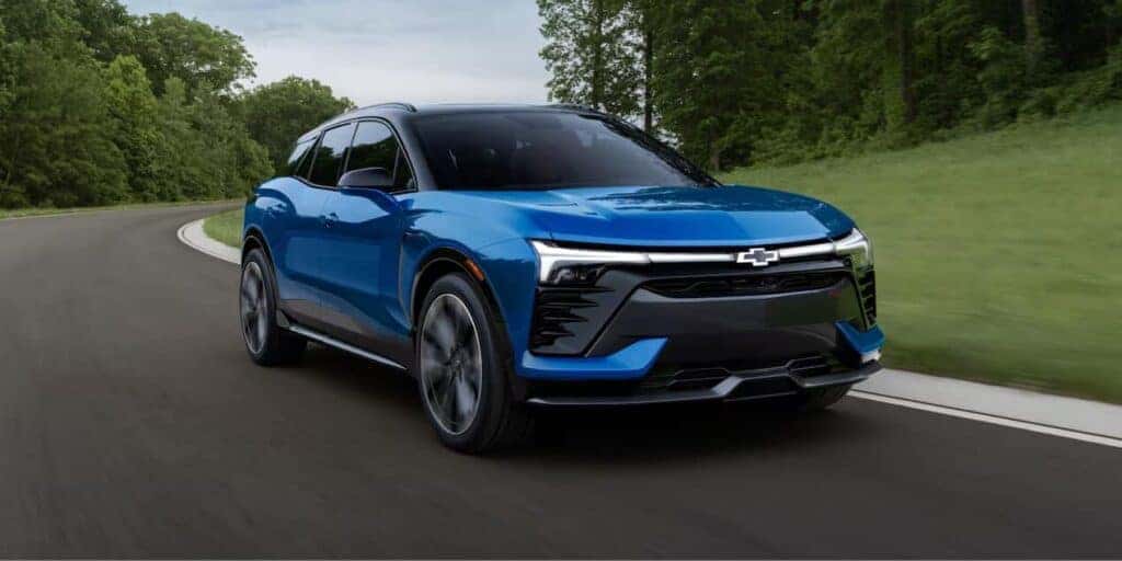 Blue Chevrolet Blazer EV