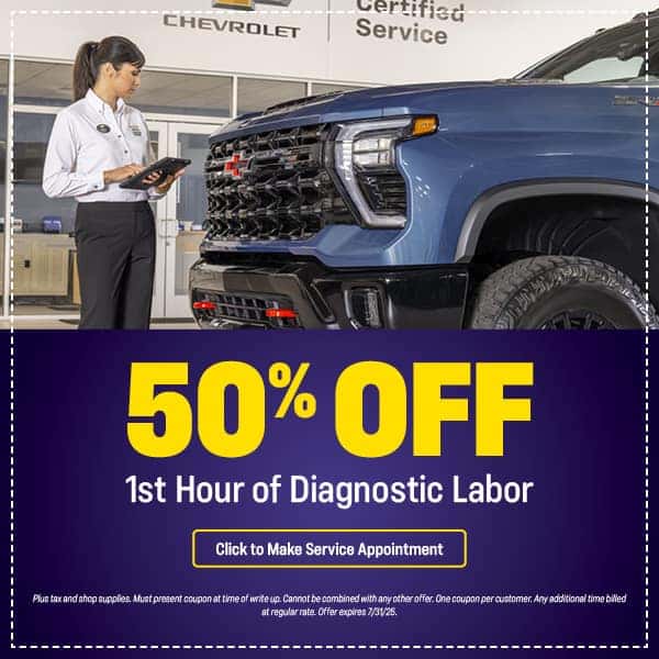 50% Off 1st Hour of Diagnostic Labor